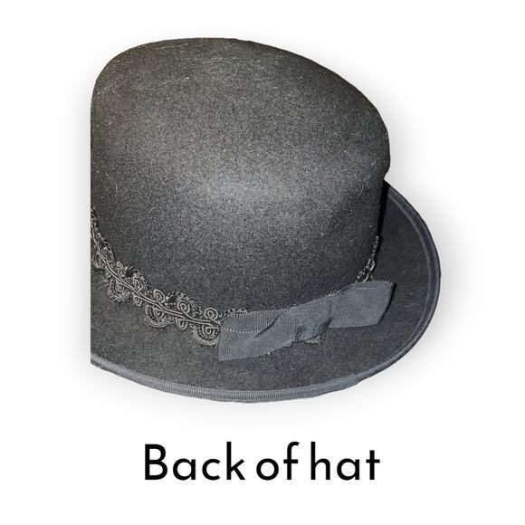 Vintage 100 percent wool black hat Street Smart by Betmar made in the USA EUC - Picture 2 of 2